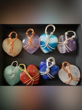 Handmade Wire-Wrapped Crystal and Gemstone Pendant. 🔮💎